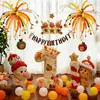 Decoraciones de Cumpleaños Temáticas de la Estrella del Libro Rojo para el Primer Cumpleaños del Bebé, Celebración del Mes Completo, de los Cien Días y Suministros para la Ceremonia del Primer Cumpleaños, Banderines y Decoraciones Colgantes