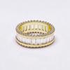 Accesorios de explosiones transfronterizas juego de cobre circonita T Escuadra T anillo de circonita anillo para amantes Europa y Estados Unidos personalidad simple anillo para hombre venta al por mayor