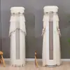 Modelo nuevo, no es necesario quitar la cubierta del aire acondicionado al encenderlo, funda de tela decorativa universal cilíndrica vertical para polvo de aire acondicionado