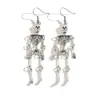 Fábrica de Origen Venta al por Mayor Popular Transfronterizo Europeo y Americano Estilo Exagerado Retro Aleación Cráneo Pendientes Pendientes de Halloween