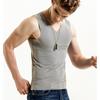 Chaleco sin costuras de seda de hielo para hombre Camiseta sin mangas delgada y moderna para hombre Ajustado para fitness Deportes Baloncesto Secado rápido Chaleco exterior