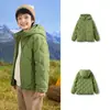 Roupas Infantis Balabala Jaqueta de Penas Infantil Camada Interna Quente para Meninos e Meninas Casaco Top Jaqueta de Penas Porquinho Cor de Chá de Leite