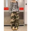 Comercio Transfronterizo Versátil Nuevo Perezoso Harajuku de Moda Moda Japonesa Simple Ins Camuflaje Casual Pantalones Largos de Moda