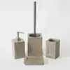 Venda Direta da Fábrica Conjunto de Acessórios para Banheiro de Hotel em Concreto com Quatro Peças, Armazenamento Simples, Material de Cimento Durável