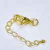 Broche de Langosta Relleno de Oro de 18K Conservador de Color Cadena de Acabado Extendida Pulsera Collar DIY Hecho a Mano Hebilla de Conexión Gota de Agua Venta al por Mayor de Fábrica