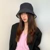 Chapéu Bucket Jeans Estilo Japonês Retrô Reversível para Mulheres, Versátil, Emagrecimento Facial, Proteção Solar, Circunferência da Cabeça Grande