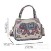 Bolso tote de estilo étnico nuevo, bolso casual de tela versátil, para hombro, mano y cruzado, bolso de dama multiusos