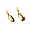 Cuchara de Acero Inoxidable 304 de Mango Corto Cuchara Creativa para Granos de Café Mini Pala para Té de Cabeza Cuadrada Cuchara para Té Cuchara Linda para Postre