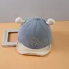 Gorra Infantil Estilo Otoño e Invierno Cálida Engrosada de Pana con Pico de Pato Estilo Lindo para Niños y Niñas Gorra de Béisbol a Prueba de Viento