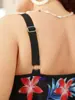 Amazon Europa Tankini de Talla Grande para Mujer Hibisco Tropical Malla con Volante + Braguita Triangular Set de Dos Piezas