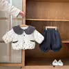 Ropa para Bebé, Ropa de Algodón, Traje de Invierno para Niña Bebé, Engrosado y Elegante, Abrigo de Algodón de Invierno para Niño Pequeño de un Año, Conjunto de Dos Piezas a la Moda