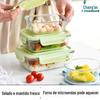 Marmita de Vidro para Trabalhadores de Escritório, Aquecimento no Micro-ondas, Marmita Estudantil Selada Especialmente Espessada, Pote para Frutas Dividido