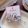 Elásticos de Cabelo de Tecido Fresco Estilo Coreano para Meninas, Faixas de Cabelo de Renda Floral, Anéis de Cabelo Doces de Alta Elasticidade Que Não Danificam o Cabelo