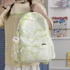 Mochilas para Alunas do Ensino Médio, Alunos do Ensino Fundamental II, Mochilas Personalizadas Estilo Coreano Tie-Dye, Mochilas Casuais Simples de Grande Capacidade para Alunos do Ensino Fundamental