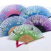 Fã literário clássico chinês estilo japonês bonito cheongsam feminino dobrável ventilador verão vento dança dobrável fã