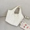 59301 Bolso Tote de Pana con Estampado de Dibujos Animados para Viajes de Negocios, Oficina, Almuerzo, Bolso para Lonchera, Bolsa de Almacenamiento