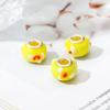 Qiyuyuan punto exterior flor pequeña vidrio cuentas de agujero grande cuentas sueltas DIY accesorios de joyería hechos a mano Accesorios de pulsera Panjia Venta al por mayor