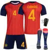 2026 Nuevo No. 4 Jersey de Brasil Pedri España Equipo Local No. Uniforme de Fútbol Copa Mundial Yamal 19