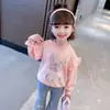 Sudadera de Ropa Exterior para Niña con Diseño de Conejo con Lentejuelas, Nuevo Top Elegante Primavera 2026 para Bebés Niñas, Capa Base de Primavera