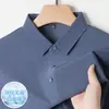 Camisa Polo de Seda de Gelo Verão 2026 Masculina Verão Nova Camisa Masculina Refrescante de Manga Curta Masculina Respirável Gola Polo Camiseta Atacado