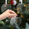 Colgante de Navidad acrílico transparente transfronterizo creativo DIY en blanco etiqueta de decoración redonda para fiesta temática navideña