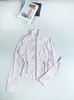 Novo Estilo Jaqueta de Yoga Manga Longa Curta Secagem Rápida Gola Alta Slim Fit para Mulheres Roupas Esportivas de Alta Elasticidade