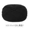 Ovillo de Hilo de Algodón Leche de 4 Hebras, Ovillo de Hilo Medio-Grueso para Crochet Hecho a Mano, Muñeca de Crochet DIY, Bolso, Hilo para Suéter de Bebé