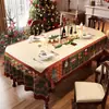 Toalha de mesa oval de Natal, impermeável, à prova de óleo, lavável, luxo leve, toque de alta qualidade, nova toalha de mesa decorativa temática de Natal 2024