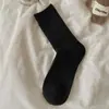 Calcetines de lana para mujer, calcetines de media pantorrilla para otoño e invierno, calcetines cálidos y gruesos de cachemir de doble punto, calcetines de invierno de punto trenzado de moda estilo coreano para mujer