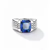 Transmisión en Vivo Transfronteriza Más Vendidos Anillos para Hombre Llenos de Diamantes, Anillos de Lujo Ligero de Moda para Hombre, Anillos de Diamante de Imitación Moissanita, Anillos Abiertos, Accesorios