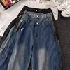 Pantalones vaqueros desgastados estilo retro americano para hombre, nuevo diseño otoño 2026, pantalones casuales holgados de pierna ancha de moda