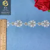Renda Guarnição Bordada com Fio Dourado 3cm Artesanal DIY Estrela Decorativa Acessórios para Roupas Infantis Renda Estilo Étnico
