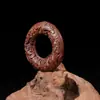 Madeira de Jujuba Fulminada Cabeça de Besta Dragão de Grama Fivela de Segurança Pingente Ferramenta Ritualística Taoísta Acessório Portátil Material Antigo Cor Escura Finamente Esculpido