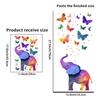 Comércio Exterior Amazon Transfronteiriço Layout de Adesivo Borboleta Colorida Elefante Decoração de Sala de Família Adesivos de Parede Atacado