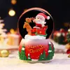 Bola de cristal de Natal produto novo transfronteiriço caixa de música, caixa de música criativa com neve brilhante Papai Noel, presente de feriado