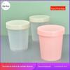 Pote plástico 500ml tubo reto sorvete máscara capilar cera capilar argila filme corpo plástico PP loção corporal esfoliante frasco plástico