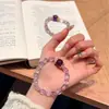 Pulseira Cristal Amethysta Natural Forma Livre Estrela Névoa Roxa, Nove Elementos Fogo Roxo, Luxuosa e Auspiciosa, Exquisita
