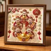 Doce Signos del Zodiaco Pintura de Perlas DIY Nuevo Estilo Chino Hecho a Mano Cultural Creativo Bendición Dibujos Animados Sala de Estar Pasillo Marco de Fotos Adorno