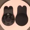 Nueva pegatina transfronteriza transpirable para levantar el pecho con forma de conejo, pegatina invisible de silicona para levantar el pecho.