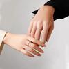 Anillo de Plata de Ley S925 para Pareja Amor Gato Pez Moda Versátil Nicho Luminoso Anillo de Pareja Día de San Valentín para Novia