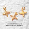 Prata 925 Banhada a Ouro Diamante Acessórios para Joias DIY Mini Pingente Micro-Embutido Estrela Cruz Colar Pulseira