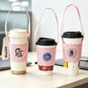 Funda de Lona para Taza de Té con Leche Logo Imprimible Alta Calidad Bolso Pequeño de Algodón Exquisito Regalo de Mano Bolsa de Lona Venta al por Mayor