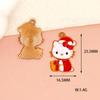 Navidad Hello Kitty DIY Accesorios de Aleación Pendientes Hechos a Mano Accesorios para el Cabello Colgante de Collar Decoración Colgante Gato Kt