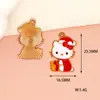 Dibujos Animados Navidad KT Gato Accesorios DIY Invierno Gatito Gato Aleación Gota de Aceite Bolsa Colgante Decorativo Pequeño