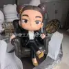 Escultura de Tigre Musical Famosa en Internet de Fibra de Vidrio Mascota de Dibujos Animados Pieza Decorativa Grande para Exhibición en Tiendas