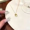 Colar Francês Laço Acessórios de Joias Feminino Estilo Doce Grande Pingente Luxo Leve Corrente de Clavícula de Alta Qualidade Transfronteiriço