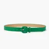 Cinturón Fino de Color Caramelo Estilo Coreano para Mujer, Cinturón de Cuero Versátil y de Moda para Combinar con Jeans y Vestidos, Cadena Decorativa para la Cintura, Sencillo y de Alta Gama