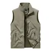Chaleco para Hombre 2026 para Primavera y Otoño, Talla Grande Ajuste Holgado, Ropa de Trabajo Casual para Exteriores Pesca Chaqueta sin Mangas