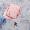 Billetera Corta Nueva 2026 para Estudiantes Mujeres, Monedero con Cremallera, Lindo Monedero Mini Fresco Estilo Coreano Floral