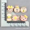 Pasador Clip Bb Oso Dibujo Animado Accesorios de Resina Conejo Pez Pajarita Tocado Diadema Paquete de Materiales Hechos a Mano DIY